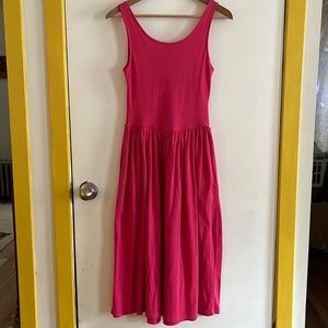 Hot Pink Cotton Ballerina Dress Vintage